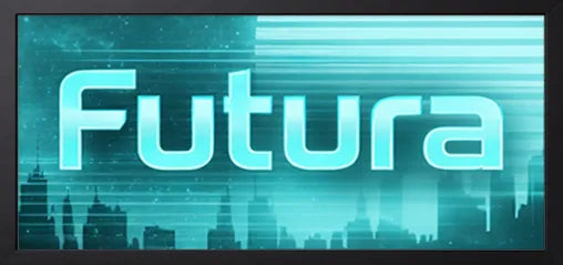 Futura custom pet portrait from photo style futuristic neon digital pet wall art