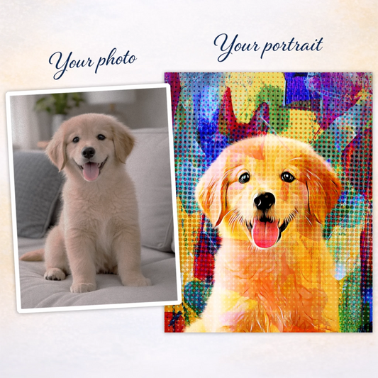custom-dog-portrait-before-after-colorful-pop-art