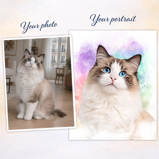 custom-cat-portrait-before-after-watercolor-style