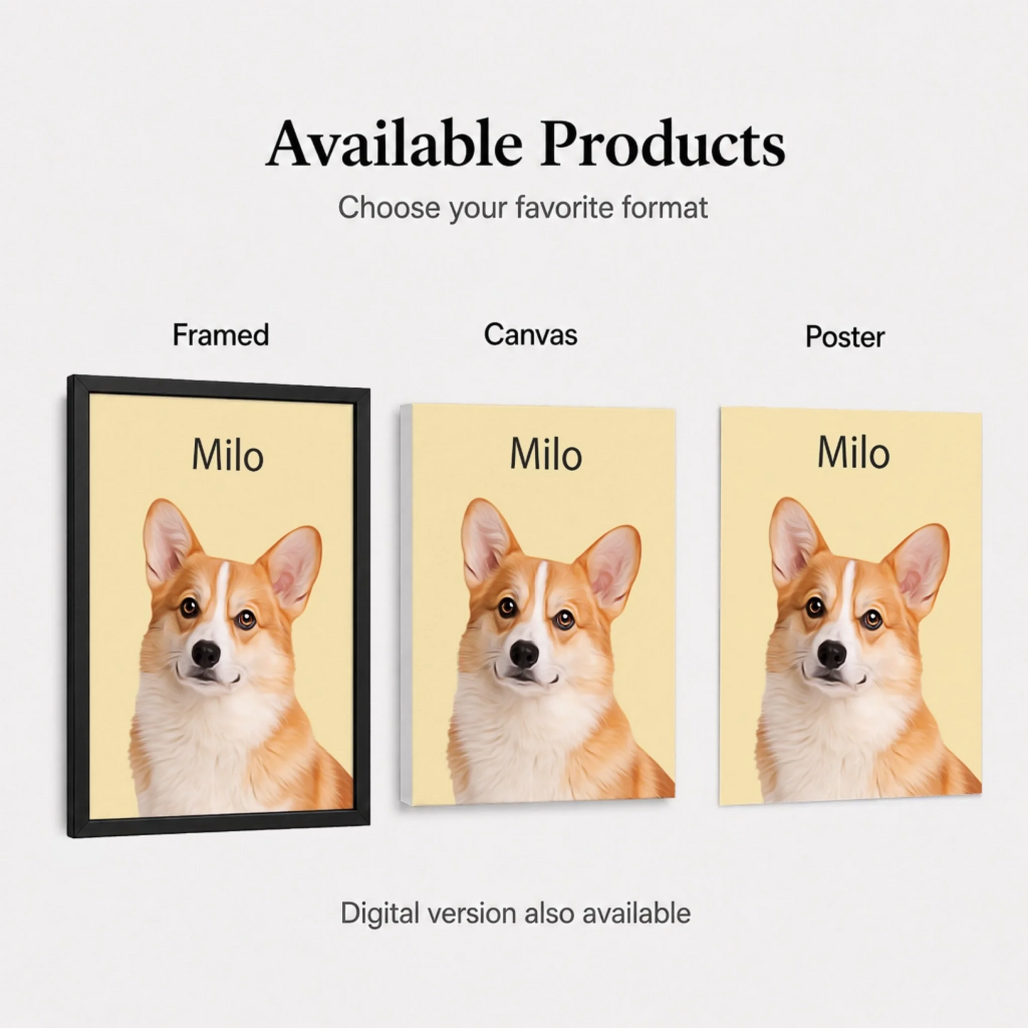 custom-pet-portrait-product-formats-frame-canvas-poster