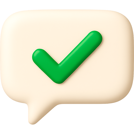 Checkmark icon representing Pincel Pencil’s simple ordering process and 24/7 smart customer support.