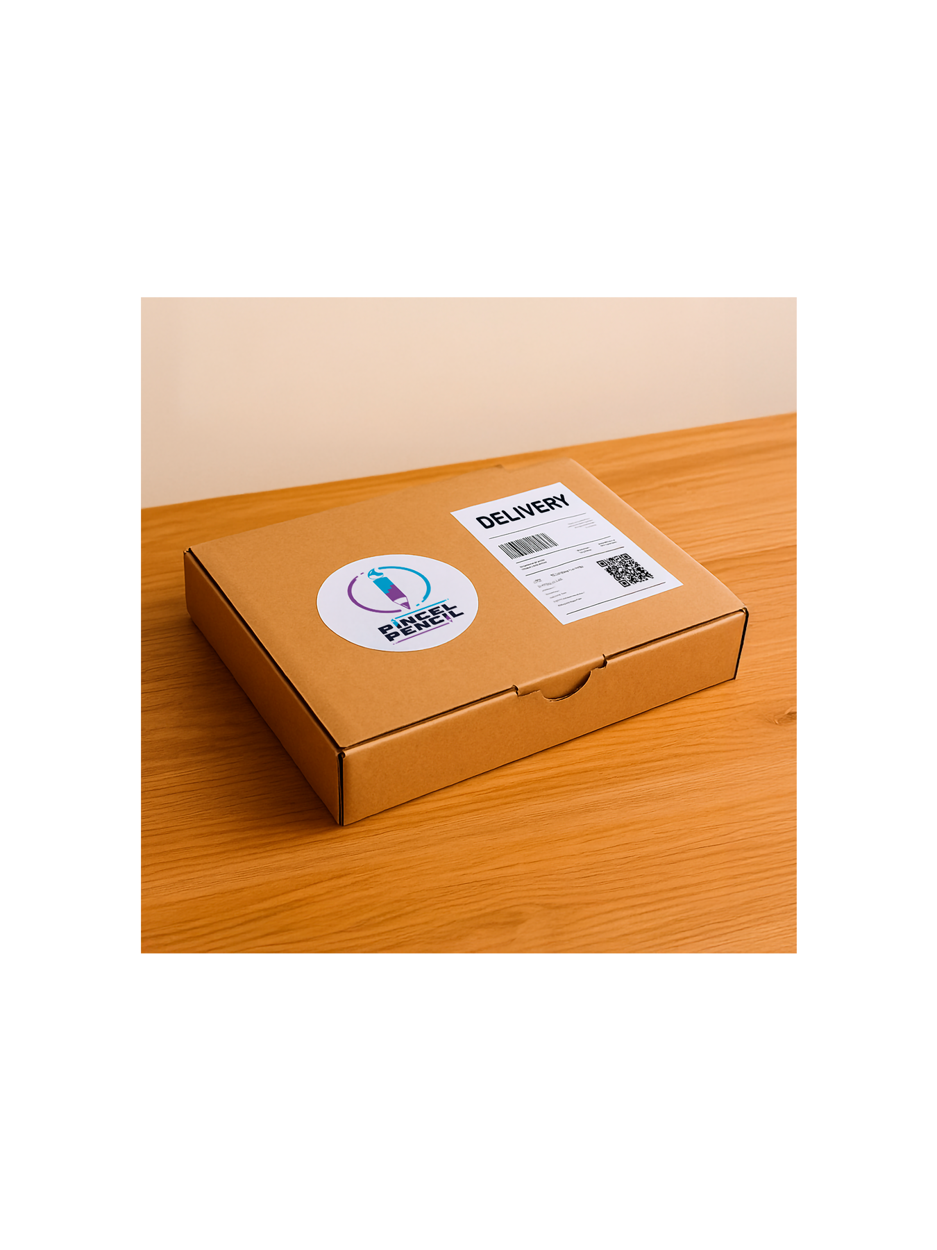 Premium packaging box used to ship Pincel Pencil pet portraits securely with tracking.