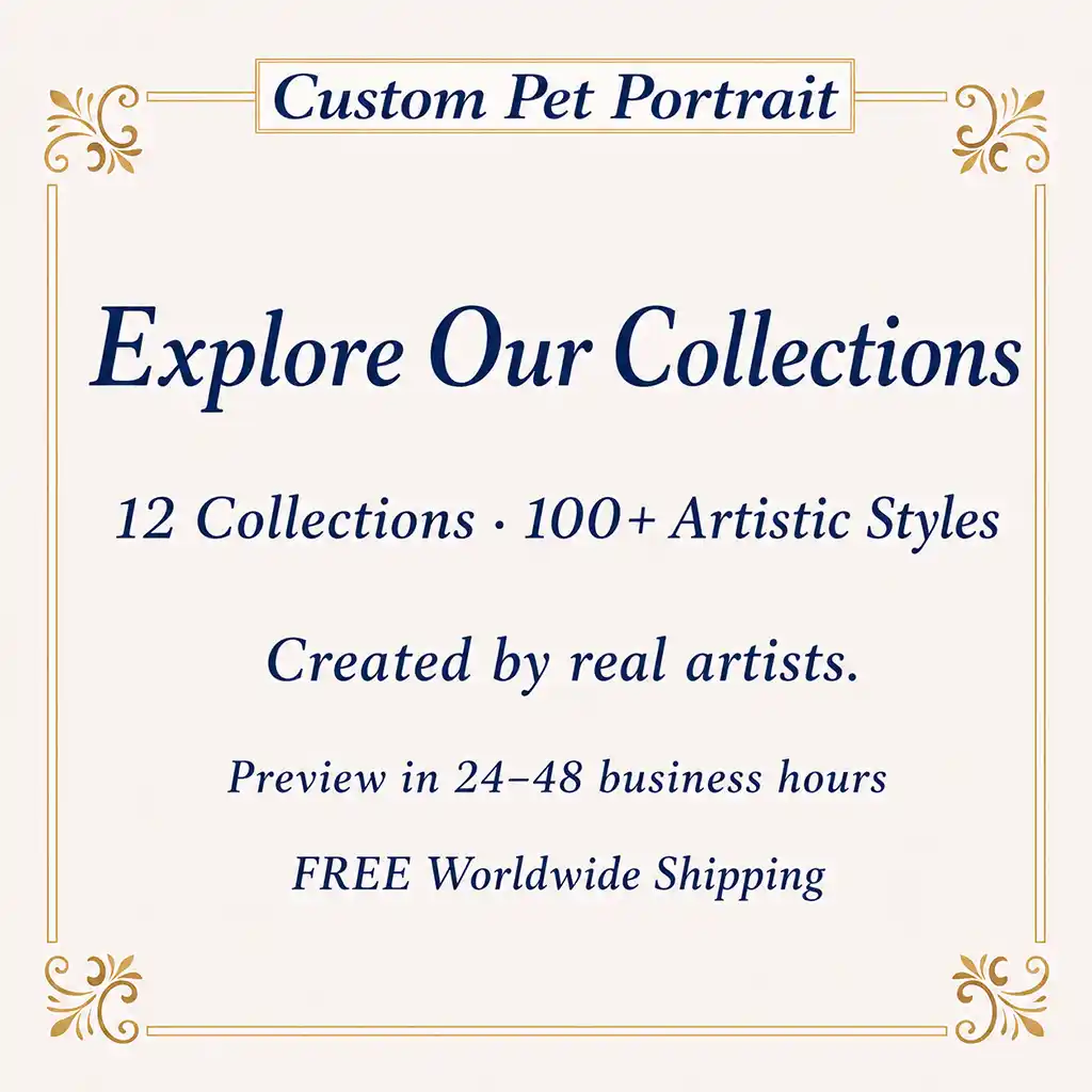 Explore Pincel Pencil Collections featuring 12 custom pet portrait collections and over 100 artistic styles created by real artists